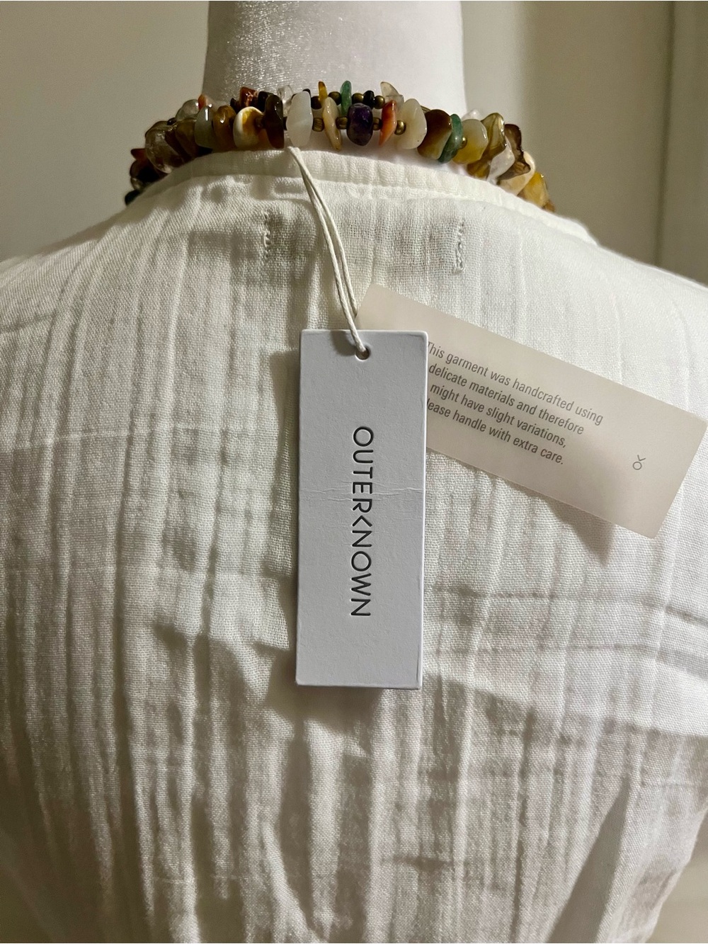 Outerknown White Wrap-Style Midi Dress - Picture 4 of 5